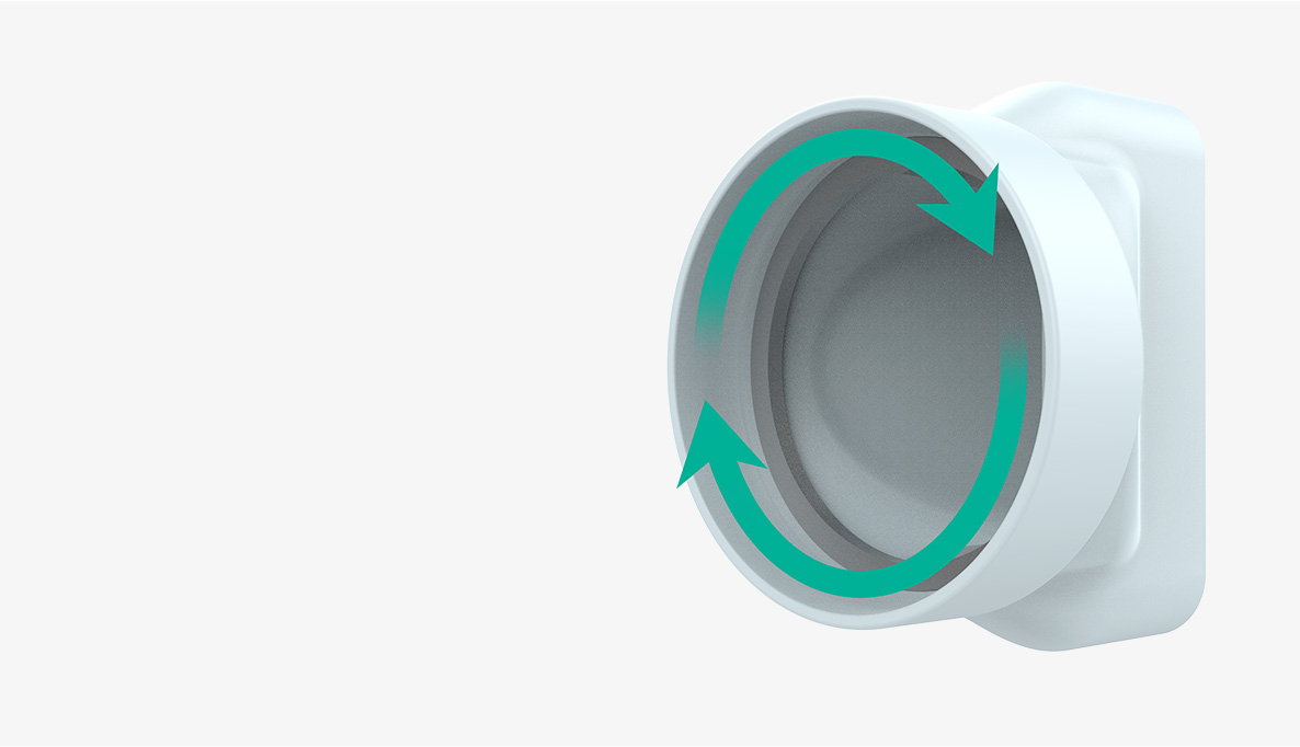 360° rotation for evenheat distribution, creating voluminousroots with great shape